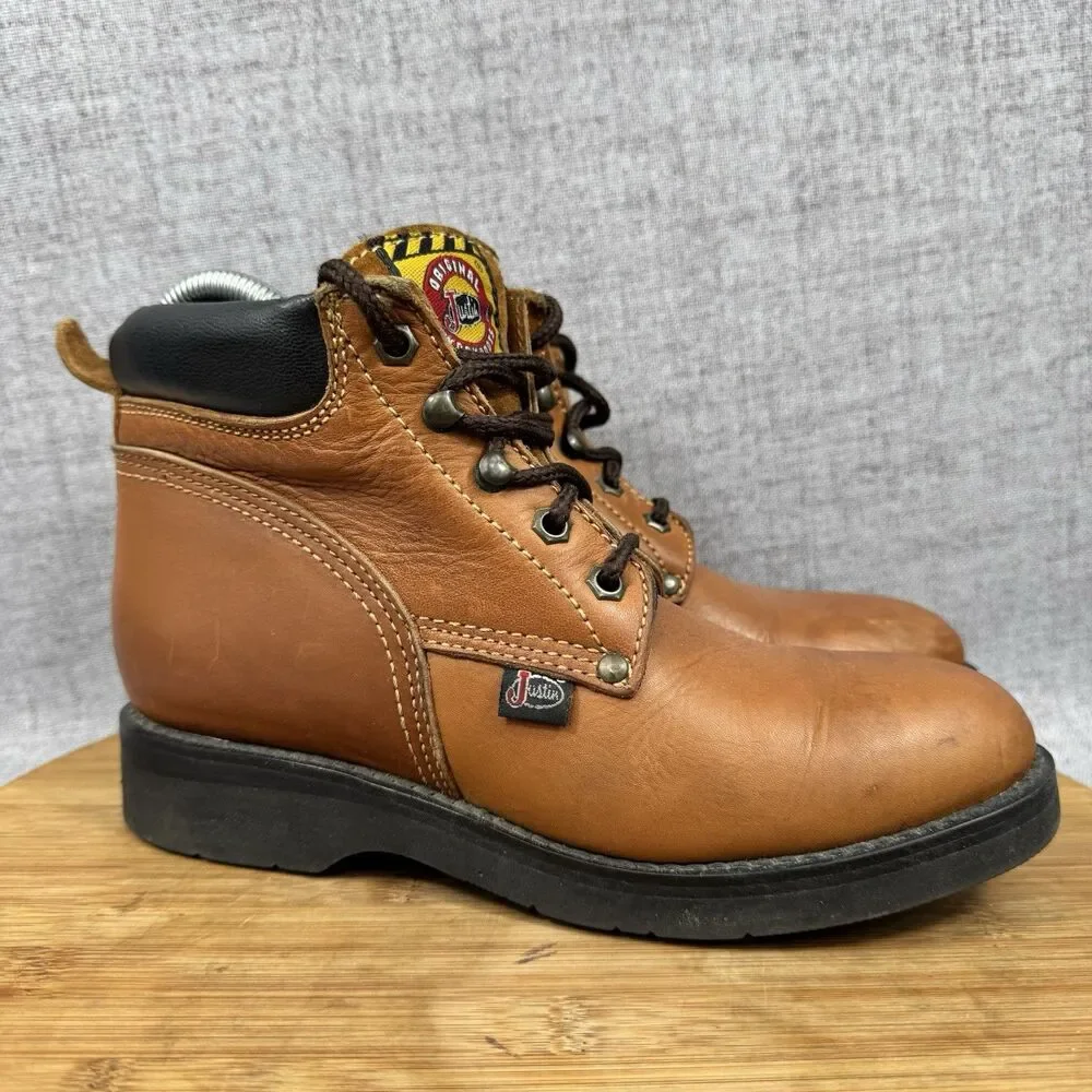 Justin Boots Youth Size 3.5 D Original Work Leather Western